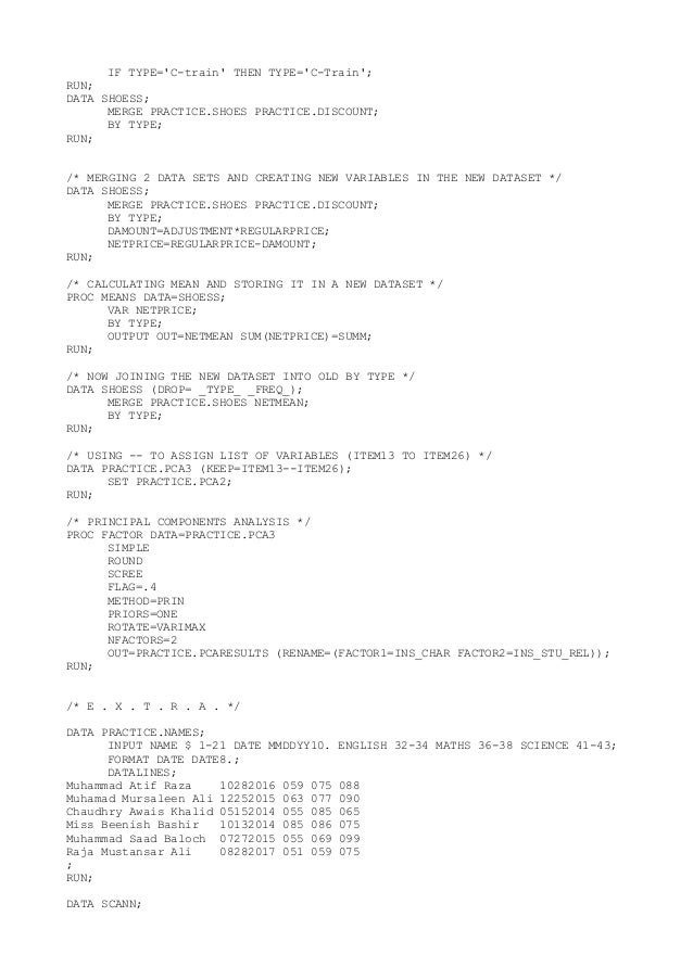 SAS codes and tricks Comprehensive all codess