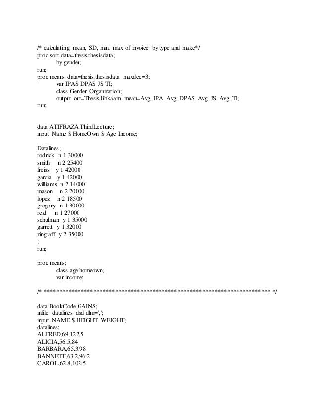 SAS codes and tricks Comprehensive all codes