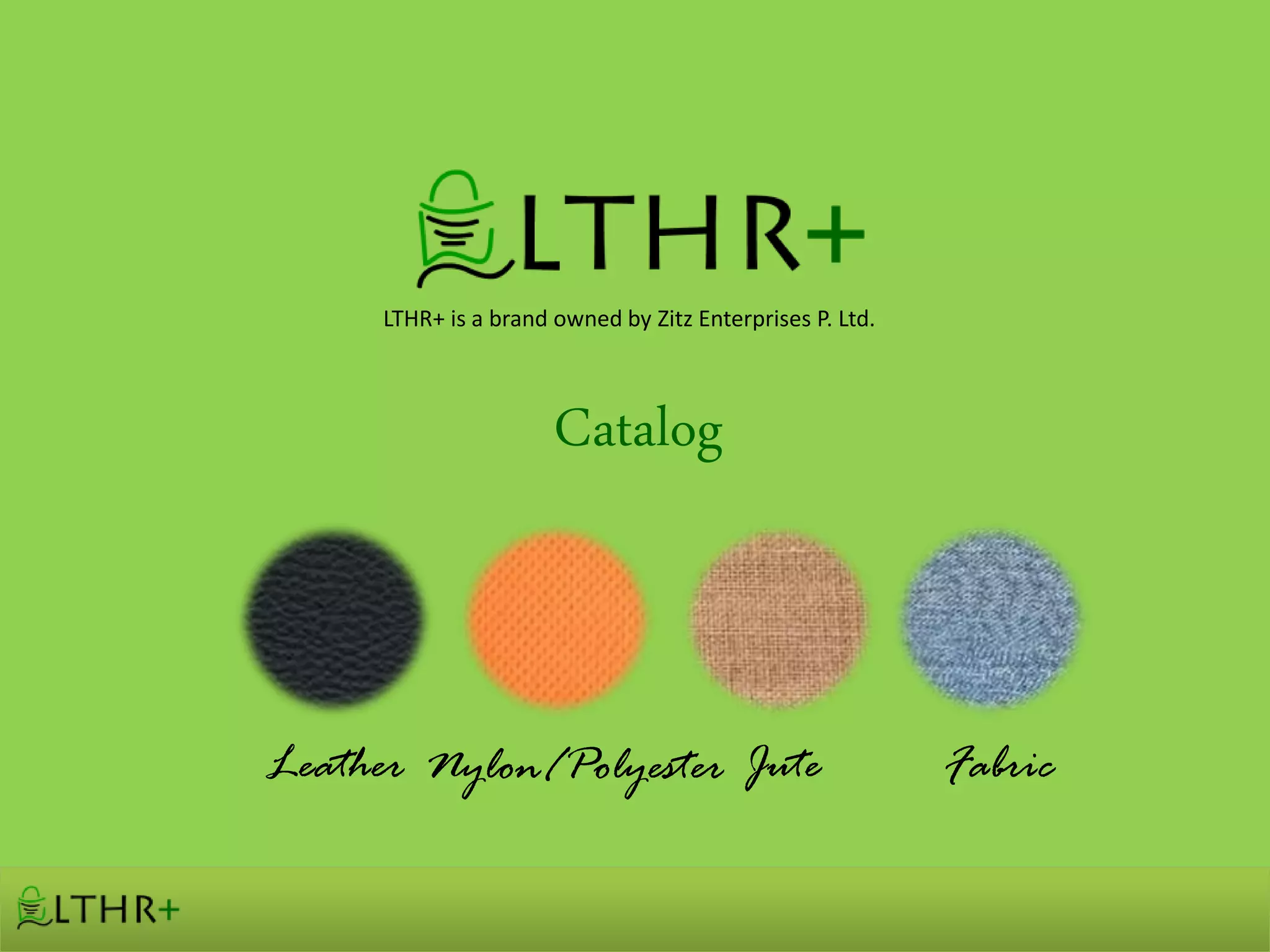 LTHR+ Corporate Gifts Catalog PPT