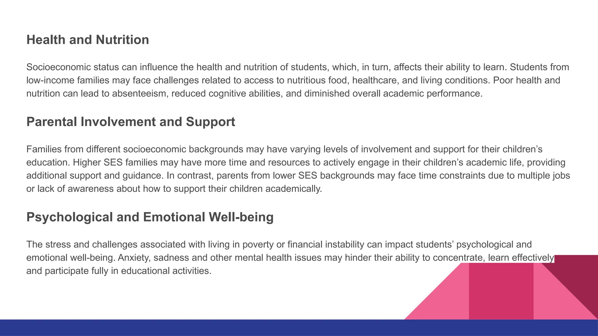 Comprehensive Fundamentals: The Impact of Socioeconomic Status on ...