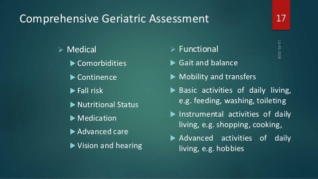 Comprehensive geriatric assessment
