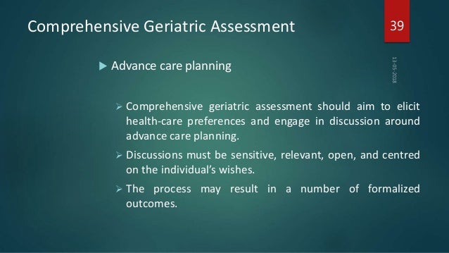 Comprehensive geriatric assessment