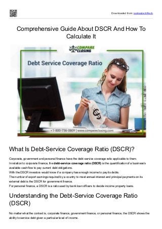 3 Ways To Calculate The Dscr – Debt Service Coverage Ratio – YORV