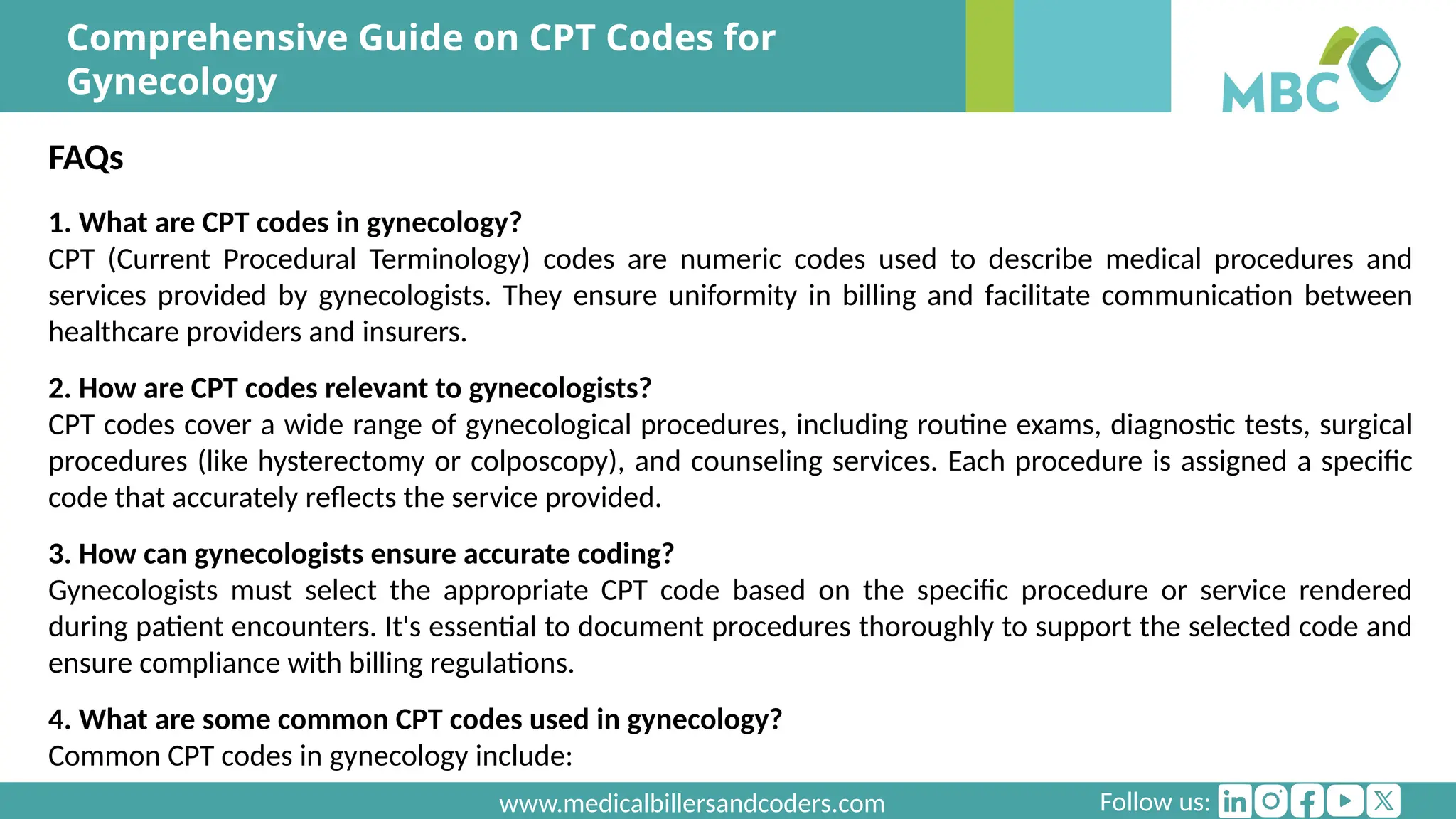 Comprehensive Guide on CPT Codes for Gynecology.pptx