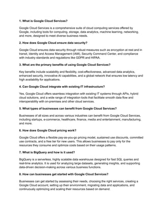 Comprehensive Guide to Google Cloud Services_ Features, Benefits, and ...