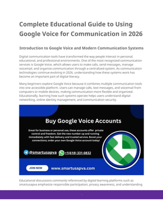 Important Voice Comprehensive Guide To Google Voice for Communication.docx