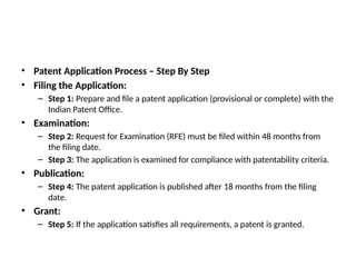 Comprehensive Guide to Indian Patent Documentation and Application ...