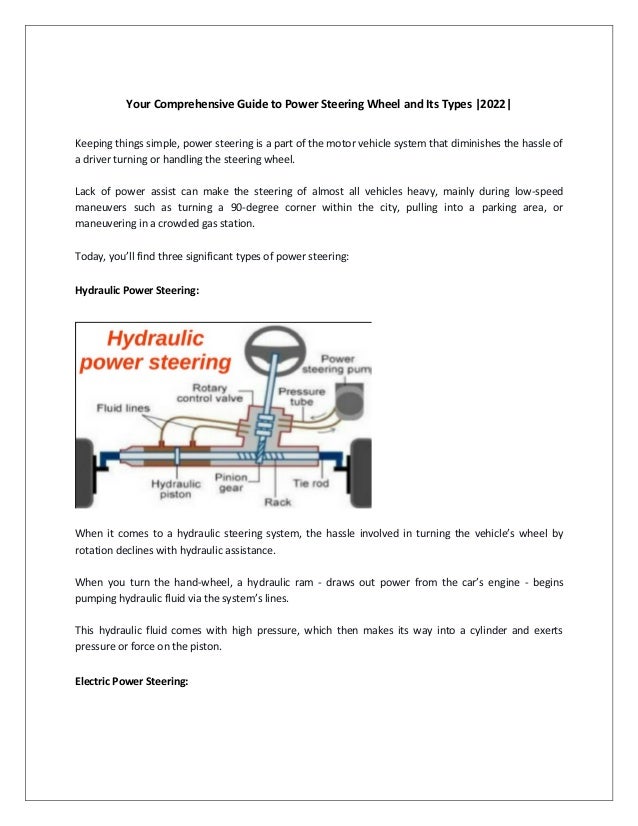 Comprehensive Guide to Power Steering Wheel and Its Types.pdf