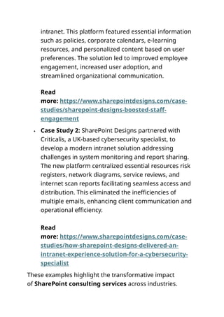 Comprehensive Guide to SharePoint Consulting Services – Benefits ...