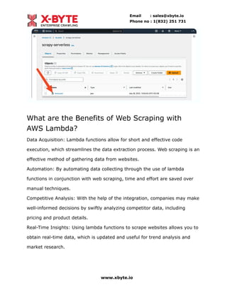 Comprehensive Guide: Web Scraping with AWS Lambda | PDF