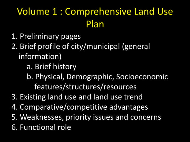Comprehensive Land Use Planning  PPT