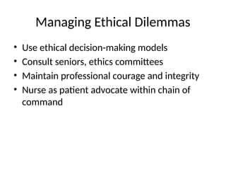 Ethical Dilemmas and Professional Practice in Nursing: Navigating ...