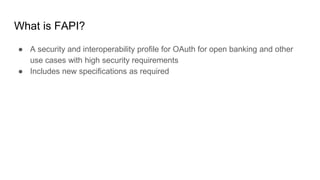 Comprehensive overview FAPI 1 and FAPI 2 | PPT