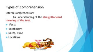 Comprehensive Comprehension Comprehensive reading | PPTX