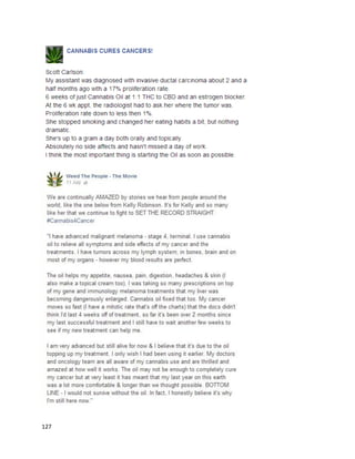 127
An August3, 2014 article outlinesSaraEstrella’spositive experience withcannabisoil,whichherparents
producedat home apparentlywiththe MagicButtermachine
(http://newjersey.news12.com/news/shawnea-and-ernie-estrella-of-franklin-say-medical-marijuana-
brought-back-daughter-s-ability-to-speak-1.8954329).Brain surgeryandseizureshadleftSaraunable to
speakat the age of 5. Her parents,ShawneaandErnie,saythat the oil restoredSara’sspeechafter17
yearsof silence andledtoa reductioninseizures.
 