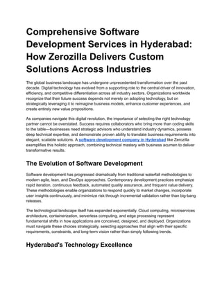 Comprehensive Software Development Services in Hyderabad_ How Zerozilla ...