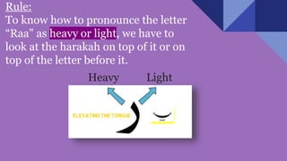 Light Raa Rules Comprehensive Tajweed Slideshow | PPTX