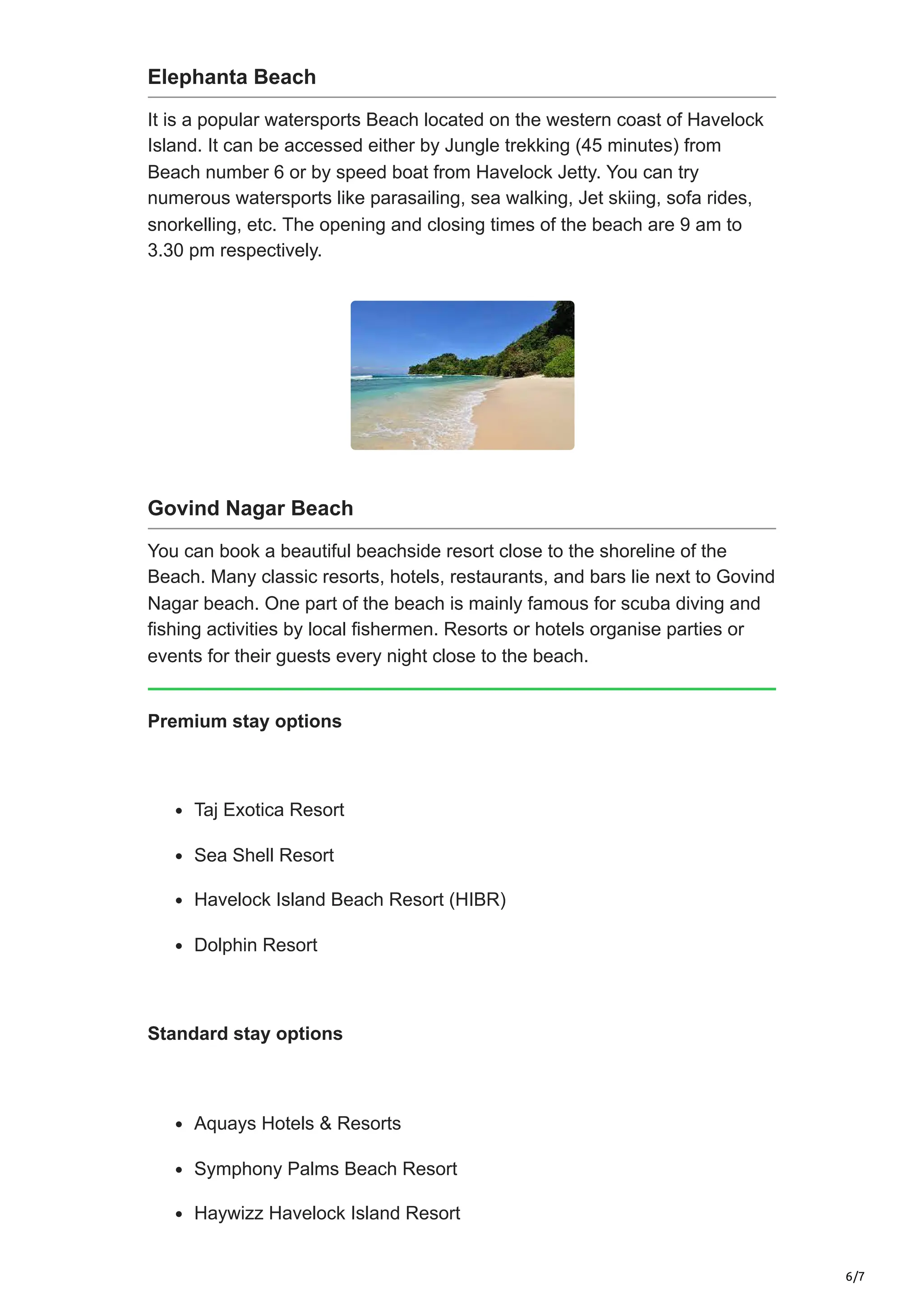 Comprehensive Travel Guide to Havelock, Andaman Islands | PDF