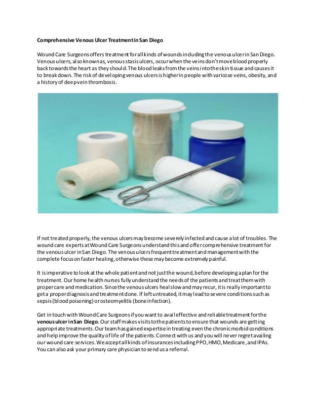 Comprehensive Venous Ulcer Treatment In San Diego