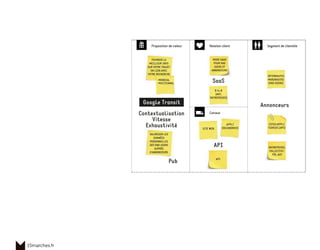 15marches.fr
SaaS
B to B
(AOT,
ENTREPRISES)
MODE SAAS
POUR END
USERS ET
ANNONCEURS
API
APPLI
IOS/ANDROIDSITE WEB
API
Pub
Annonceurs
Contextualisation
Vitesse
Exhaustivité
FOURNIR LA
MEILLEUR INFO
SUR VOTRE TRAJET
EN LIEN AVEC
VOTRE RECHERCHE
VALORISER LES
DONNÉES
PERSONNELLES
DES END USERS
AUPRÈS
D’ANNONCEURS
- MONDIAL
- MULTICANAL
INTERNAUTES
MOBINAUTES
(END USERS)
SITES/APPLI
TIERCES (API)
ENTREPRISES,
COLLECTIVI-
TÉS, AOT
Google Transit
 