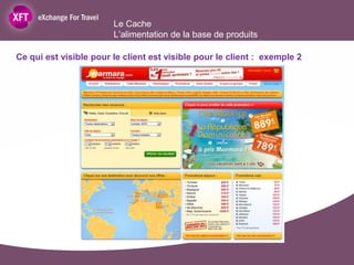 Le Cache
                        L’alimentation de la base de produits

Ce qui est visible pour le client est visible pour le client : exemple 2
 
