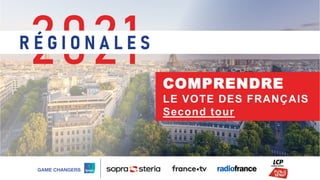 1 ©Ipsos. Régionales 2021
1
COMPRENDRE
LE VOTE DES FRANÇAIS
Second tour
 
