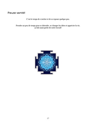 Pause santé!

                  C’est le temps de s’arrêter et de se reposer quelque peu.


     Prendre un peu de temps pour se détendre, se changer les idées et apprécier la vie,
                           ça fait aussi partie de notre travail!




                                             17
 