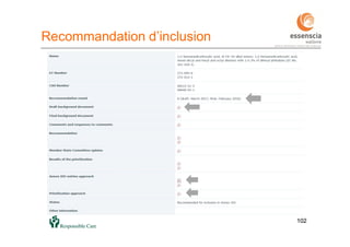 102102
Recommandation d’inclusion
 