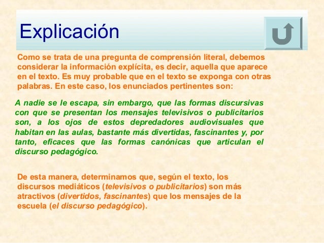 Comprensión de lectura y vocabulario contextual síntesis