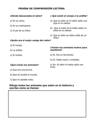 Comprensión lectora