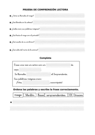 Comprensión lectora