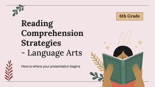 6th Grade
Reading
Comprehension
Strategies
- Language Arts
Here is where your presentation begins
 
