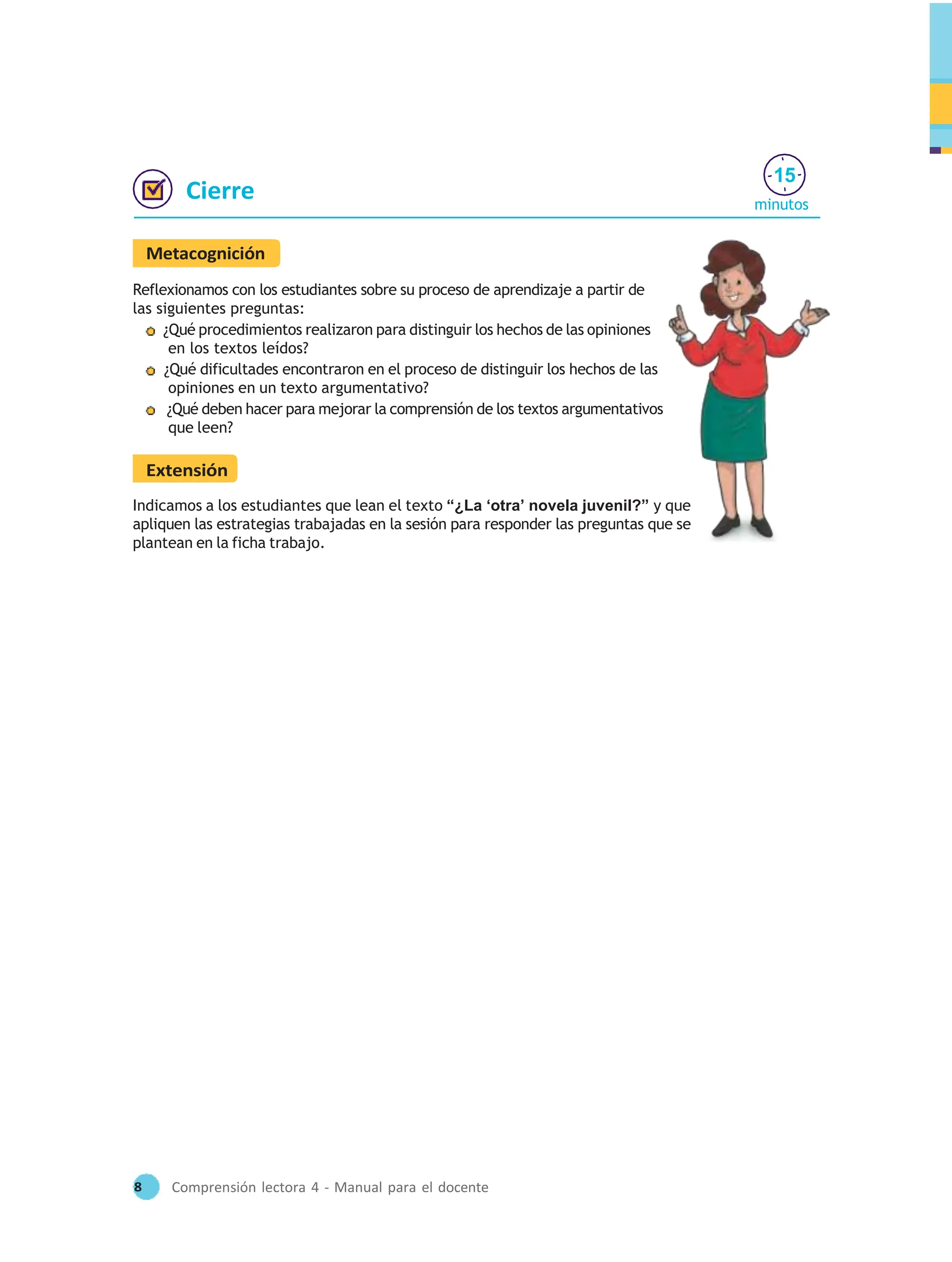 Comprensión lectora 4 manual para el docente de cuarto grado de ...