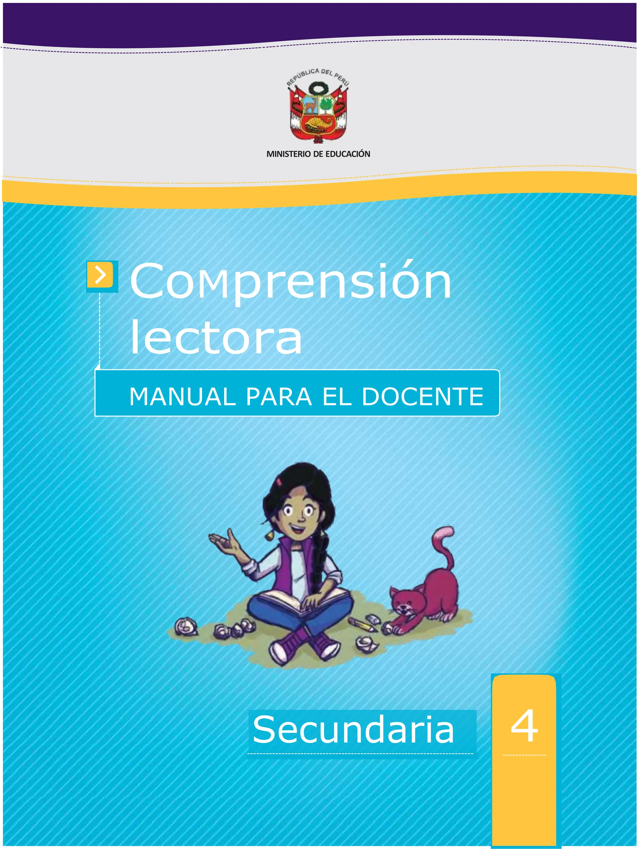 Comprensión lectora 4 manual para el docente de cuarto grado de ...