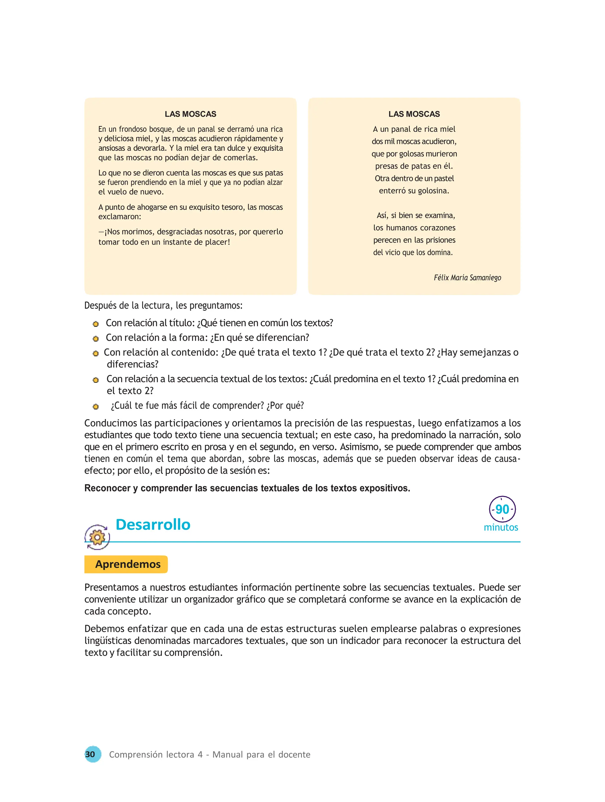 Comprensión lectora 4 manual para el docente de cuarto grado de ...