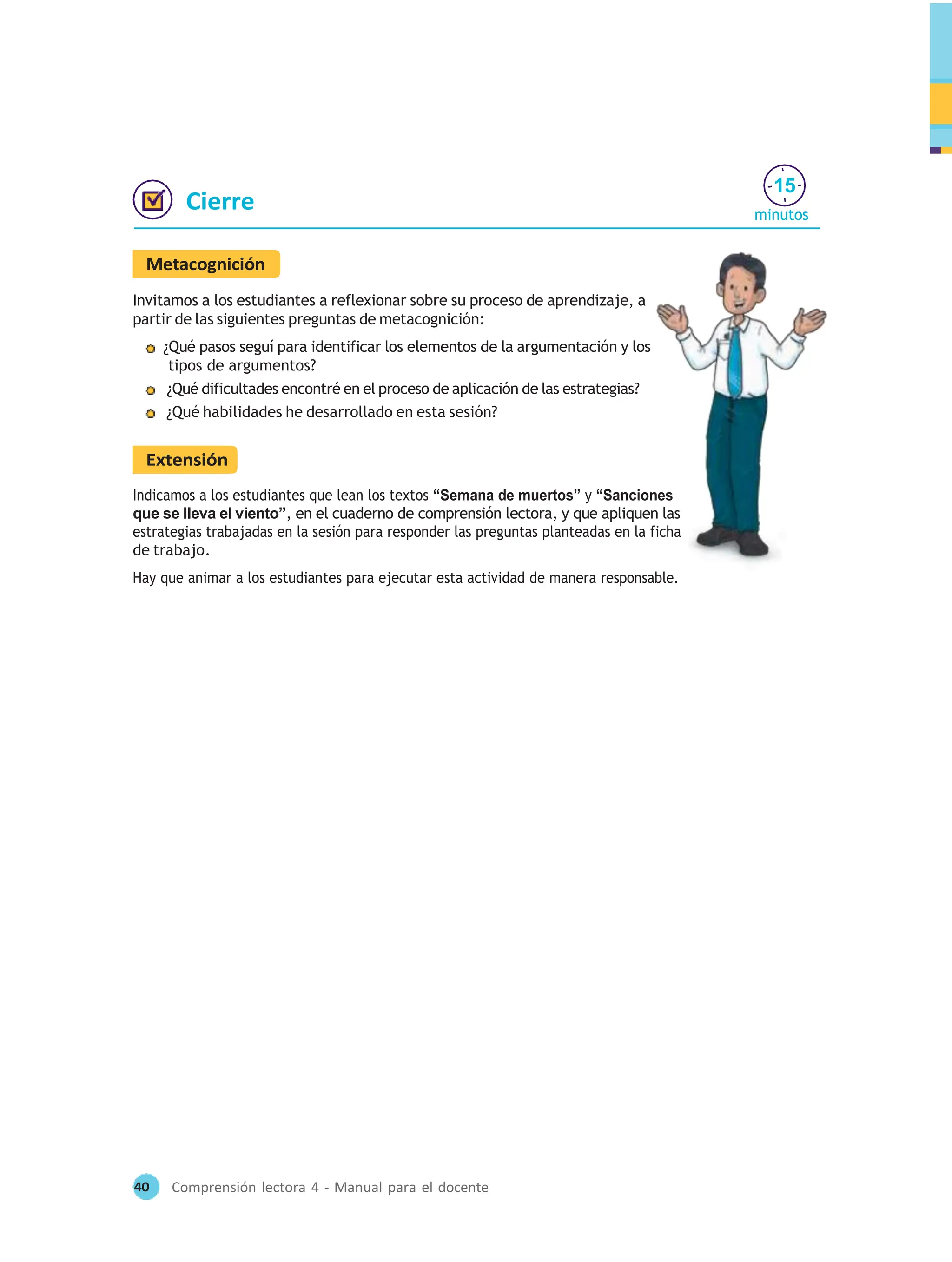 Comprensión lectora 4 manual para el docente de cuarto grado de ...