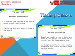 Dirección de Educación
Secundaria
 