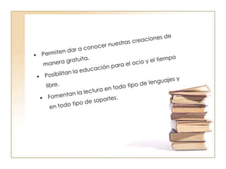 Recursos multimedialesEl niño se fija en el texto en sí, al mismo tiempo que en las imágenes, el sonido, etcUn tipo de lectura que ya no es lineal.No tengo porqué seguir la ruta de un libroincluso profundizar, lo que favorece la comprensión lectora y aumenta el vocabulario“.Página en InternetHipervínculossólo pinchas y aparece la aclaraciónhttp://www.videoseducativos.es/ficha.php?id_prod=121&id=&idcat=49