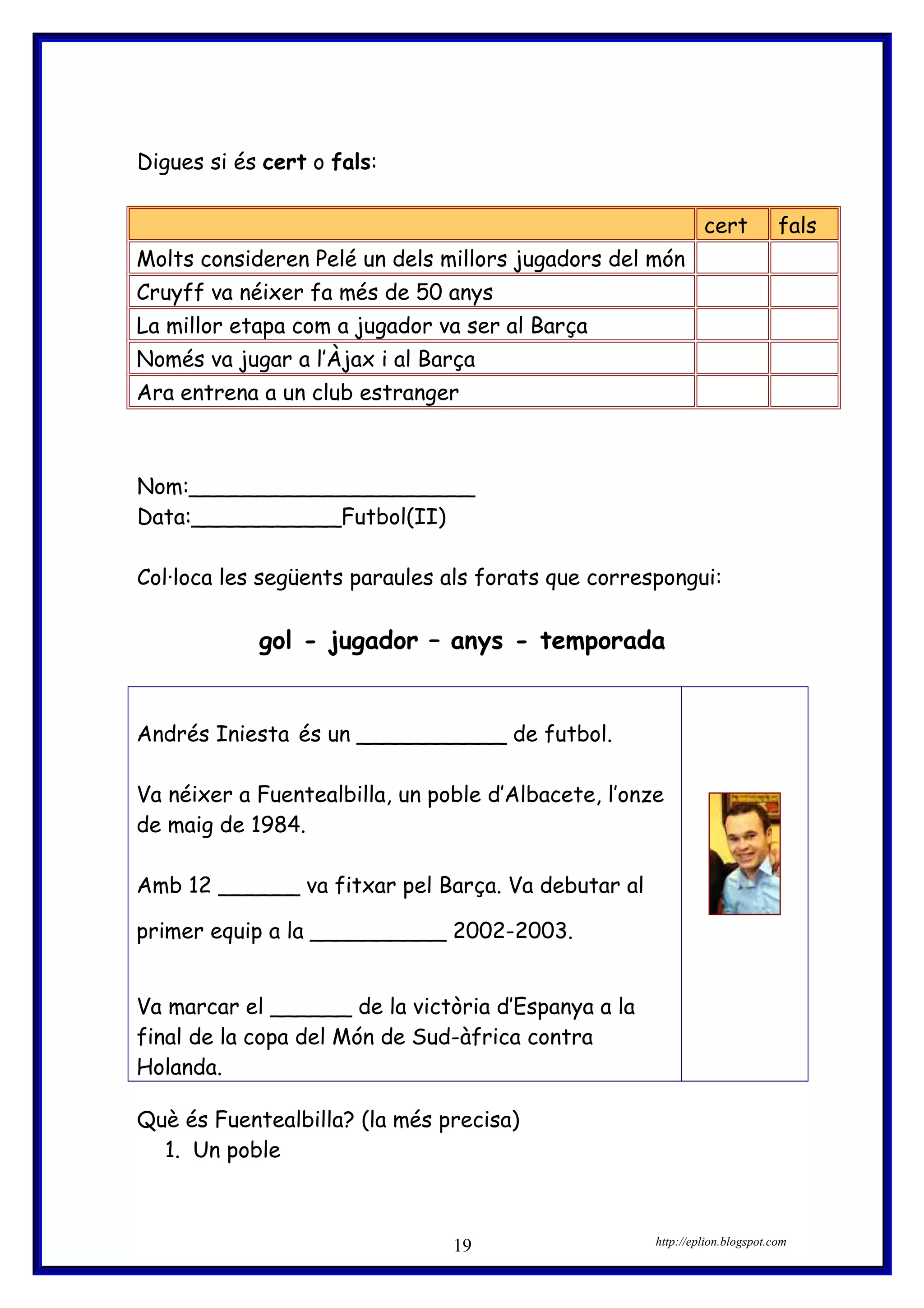 Comprensio lectora 2n | DOC