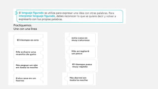 Practiquemos.
Une con una línea
 