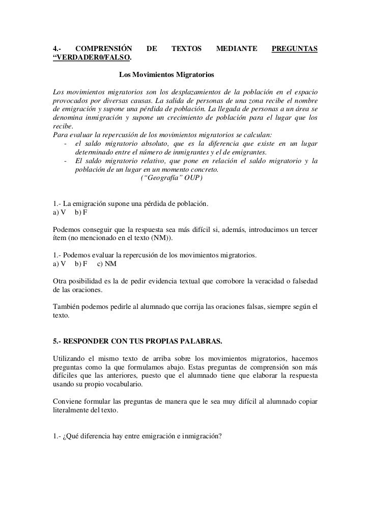 preguntas comprension de texto comprension lectora preguntas comprension de texto comprension lectora