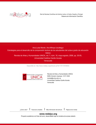 Disponible en: http://www.redalyc.org/articulo.oa?id=170118726003
Red de Revistas Científicas de América Latina, el Caribe...