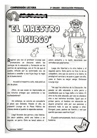 Comprension lectora 2 grado