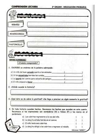 Comprension lectora 2 grado