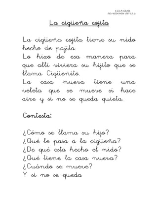 Comprension lectora prime rciclo