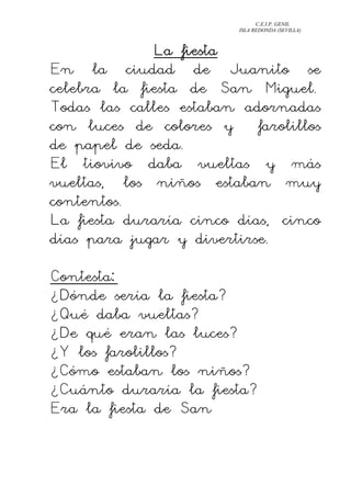 Comprension lectora prime rciclo