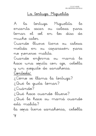 Comprension lectora prime rciclo