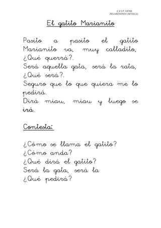 Comprension lectora prime rciclo