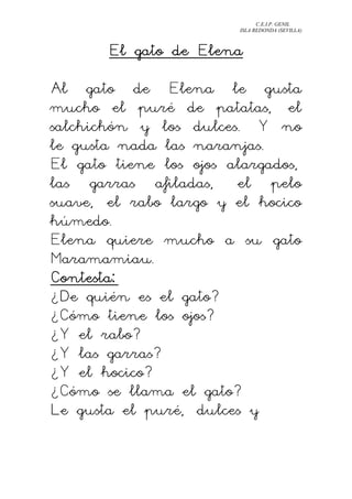 Comprension lectora prime rciclo