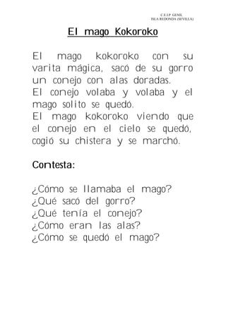 Comprension lectora prime rciclo